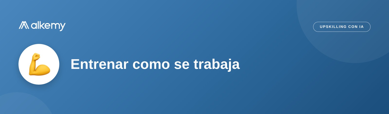 Entrenar como se trabaja: banner de Alkemy sobre simulaciones con IA para el desarrollo de habilidades
